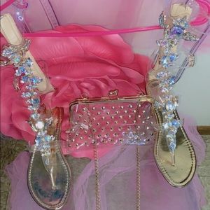 Gently used purse in sandals